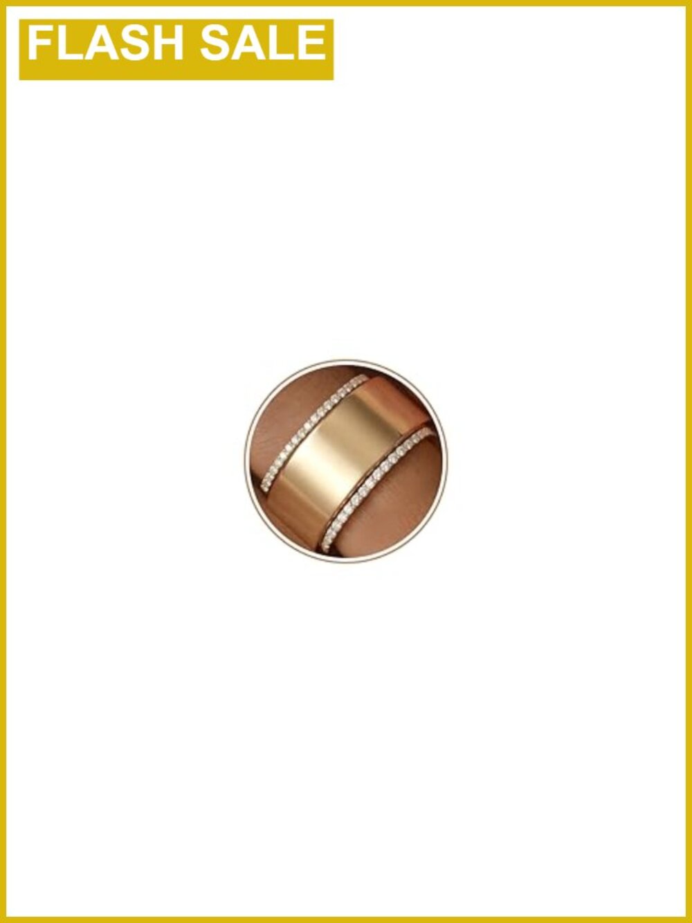 14K Gold Plated Non Tarnish Stacking Eternity Ring 2-Pack Pavé CZ Half Sizes
